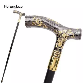 Золотисто-черная роскошная ручка в виде цветка, модная косплейная трость для вечеринки, декоративная трость, элегантная ручка, посох, ручка 94 см