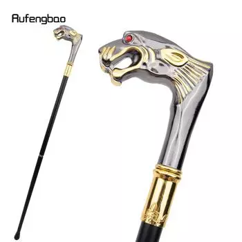 Золотисто-черный леопардовый красный глаз роскошная модная косплей трость для вечеринки декоративная трость элегантный посох набалдашник палка 92 см