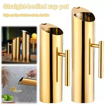 Золотисто-золотой нержавеющая сталь ледяной чайник для воды чайник для вина пивная банка бар кувшины для сока разделитель для красного вина контейнеры 1.5/2л