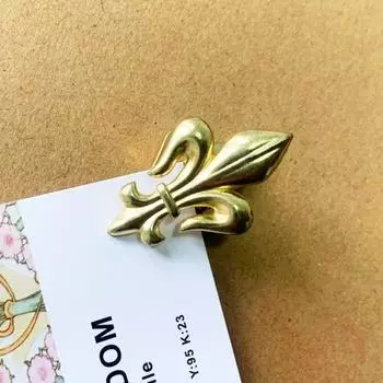 Золотистый цвет Винтажная скрепка для бумаги Антикварные металлические зажимы для папок Цветочная записная книжка Студенческое использование золотой