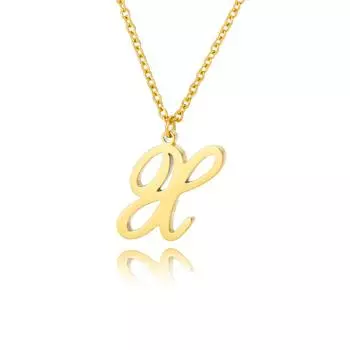 Золотистый кулон-подвеска с буквой алфавита P для женщин, ожерелье из нержавеющей стали с начальной буквой, цепочка-чокер с инициалом, collares femm 45cm