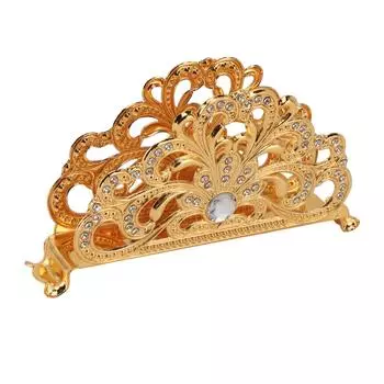 Золотистый металлический держатель для салфеток, изысканный легкий роскошный европейский стиль, органайзер для салфеток из цинкового сплава