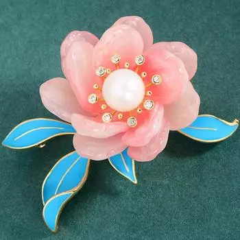 Золотистый тон жемчужный эмалированный цветок брошь булавка броши со стразами ювелирные изделия подарки
