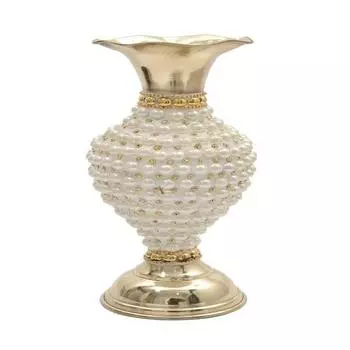 (Золото, 25,4см) Металлическая ваза для цветов ручной работы для украшения дома