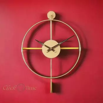 Золото 60см Tiktok Plus Орех Скорпион Минутная стрелка, Современные декоративные металлические настенные часы 60x80см