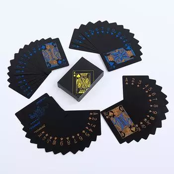Золото, серебро, водонепроницаемые игральные карты, пластиковые игральные карты, колода игральных карт, волшебные игральные карты, рождественские подарки, одна пара