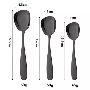 Золото высшего качества 18/10 нержавеющая сталь 3 размера плоские ложки набор посуды для супа ложка для перемешивания столовые приборы кухонные аксессуары золотой