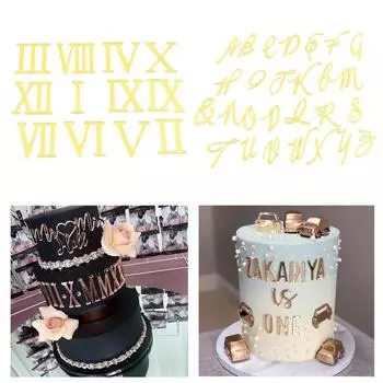 Золотое акриловое украшение для торта С Днем Рождения AZ Английская буква Свадебная вечеринка Торт Топпер Вставка для кекса Флаг Аксессуары для выпечки