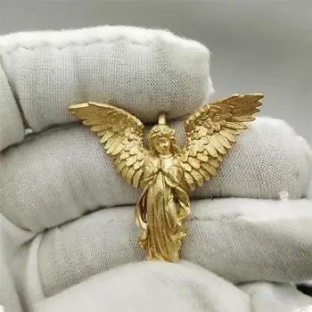 Золотое/черное винтажное золотое ожерелье с ангелом для женщин, эстетическое очарование, кулон Encanto, пара мужских украшений, подарок на день Святого Валентина золотой