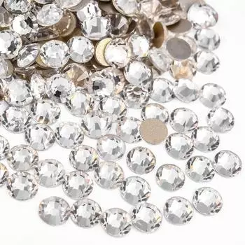 Золотое дно, стеклянное плоское дно, алмазное сверло для ногтей, декоративный чехол для мобильного телефона, аксессуары для ногтей своими руками, ювелирные изделия со стразами SS3 (diameter 1.3-1. 5MM) 1440 pcs/bag