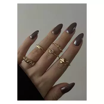 Золотое кольцо из 5 частей с одним камнем