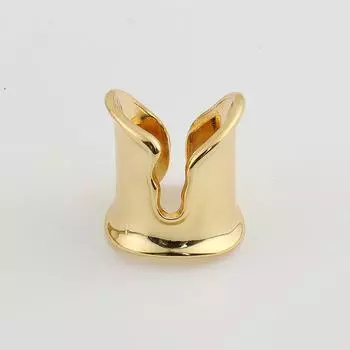 «Золотое кольцо-подкова Niche с неровной формой — элитное украшение на указательный палец для женщин»