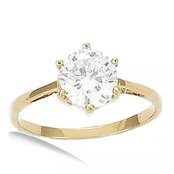 Золотое кольцо с пасьянсом из белого золота с покрытием - 7 мм