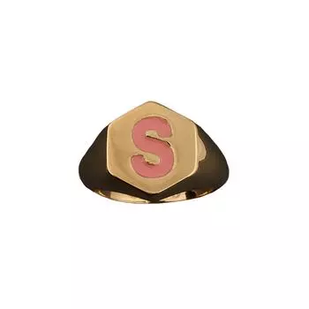 Золотое кольцо с шестигранником и кораллом SUPERB для женщин 12 золотой