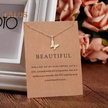 Золотое колье-чокер для женщин, ожерелье с подвеской в виде солнца/бабочки/совы/птицы, позолоченное цепочное ожерелье на День матери, День святого Валентина I