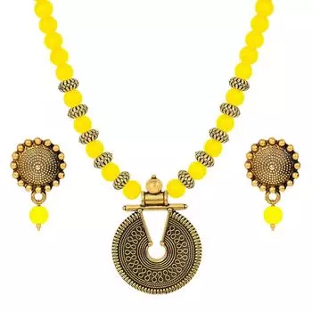 Золотое мятно-зеленое ожерелье из бисера, комплект с подвеской в виде замочной скважины, регулируемая длина, дизайнерский набор для женщин и девочек