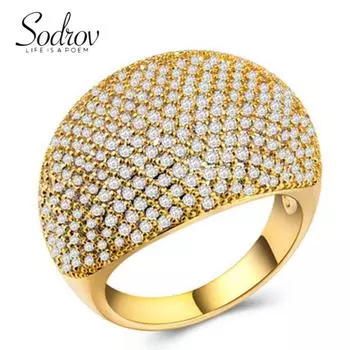 Золотое ювелирное кольцо с гипсофилой 7 розового золота