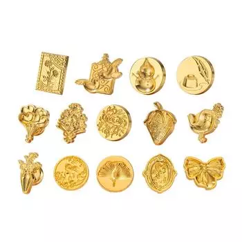 Золотой антикварный сургучный штамп, винтажный ремесленный запечатывающий штамп для открыток, конвертов, свадебных приглашений, подарочной упаковки, скрапбукинга A