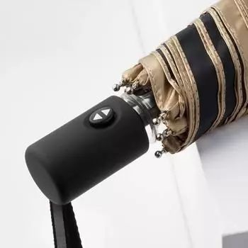 Золотой автоматический зонт от дождя, женский легкий складной летний зонт от солнца, УФ-зонт, 6K, ветрозащитные цвета, UPF50 + розовый