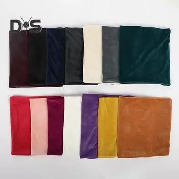 Золотой бархатный эластичный шарф для мужчин и женщин, однотонный декоративный шарф, термоизоляционный универсальный шарф кофейный