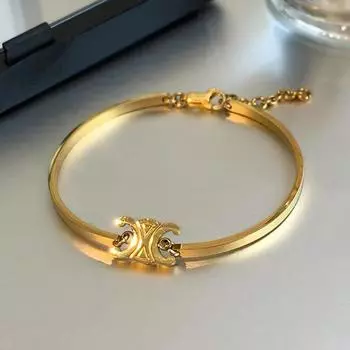 Золотой браслет для девочек, дизайн, ощущение высокого класса, легкая роскошь, изысканный браслет, аксессуары для браслетов One Size золотой