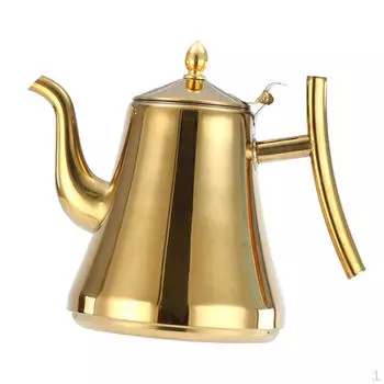 Золотой чайник из нержавеющей стали с индукционным газовым заварочным чайником для быстрого кипячения, 1 л, 1,5 л, 2 л, 1,0 л