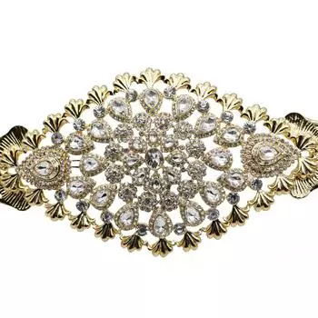 Золотой цвет, очаровательный пояс с кристаллами, поясная цепочка со стразами, регулируемая длина, свадебные украшения для невесты белый