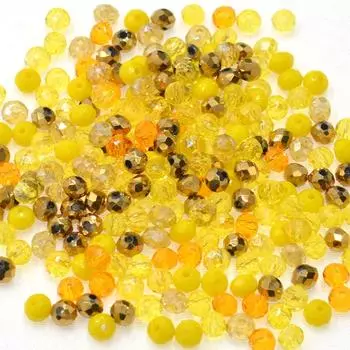 Золотой цвет, разноцветный желтый, 3*4 мм, 145 шт. Rondelle, австрийские граненые хрустальные стеклянные бусины, круглые бусины-разделители для изготовления ювелирных изделий Dia 4mm 145PCS жёлтый