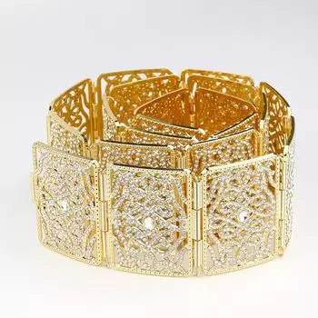 Золотой цвет шикарный кристаллический пояс для женщин невесты свадебное платье металлический пояс-цепочка зелёный/красный