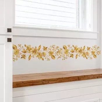 Золотой цветок Kickline спальня гостиная кабинет фон ландшафтный дизайн настенная наклейка 40*60CM/fun-e131