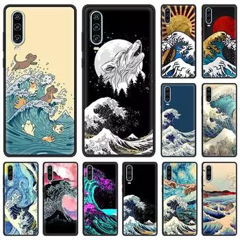 Золотой Great Wave Kanagawa Surf для Huawei P30 Lite чехол для Huawei P50 Pro P20 P40 Lite EP Smart Z 2021 Y6p Y9s Y7a 2019 чехол Huawei P20 lite