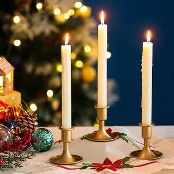 Золотой конусный подсвечник, винтажный железный подсвечник для свадебной вечеринки, центральные украшения для стола, Рождества, дня рождения 1pc