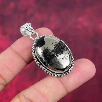 Золотой кулон с пиритом Apache, ювелирные изделия из стерлингового серебра 925 пробы, кулон с драгоценными камнями, подарок для ее изысканных ювелирных изделий ручной работы 2.00 Inches золотистый