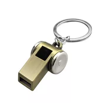 Золотой легкий металлический брелок со свистком для ситуаций выживания — прочный и удобный прочный свисток для выживания, как показано 1