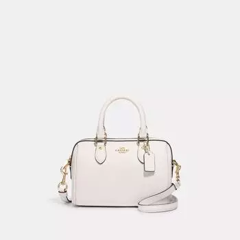 Золотой мел через плечо Coach Mini Rowan Crossbody