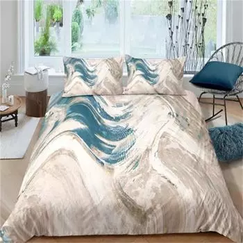Золотой мрамор розовый комплект постельного белья 3D пододеяльник комплекты одеяло постельное белье Twin Queen King Single Size Room Decor Дети Взрослые Современный Cot Size 70x133cm