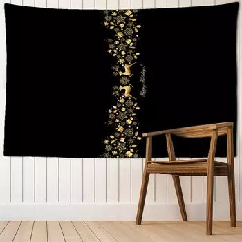 Золотой олень гобелен настенный Психоделический Колдовство Простой Богемный Декор для дома Фон Ткань 95x70CM