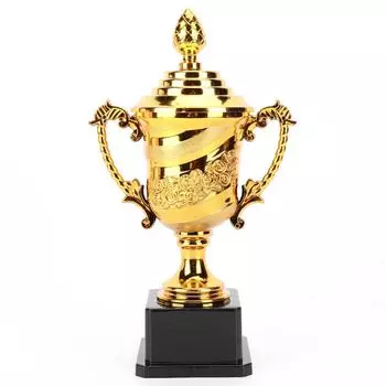 Золотой пластиковый трофей, баскетбольный футбольный трофей для торжественной церемонии (24.5см)