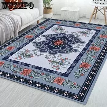 Золотой плюшевый винтажный ковер с бриллиантами для гостиной, коврик для чайного столика, новый персидский домашний диван, универсальный прикроватный ковер, напольный коврик 50*80cm