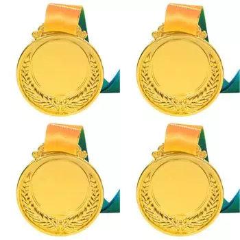 Золотой приз размером 2 дюйма с круглой шейной лентой для вечеринки по случаю соревнований (Золото)