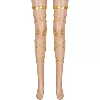 Золотой ремень для ноги, чулки с подвязками, взрослое сексуальное нижнее белье, сексуальные чулки, сексуальное кольцо для бедра, носки из патента one size fits all