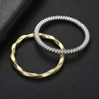 Золотой/серебристый кубинский браслет-цепочка в стиле панк, ширина 7 мм, эластичный браслет с подвесками, подарки для мужчин и женщин Silvery