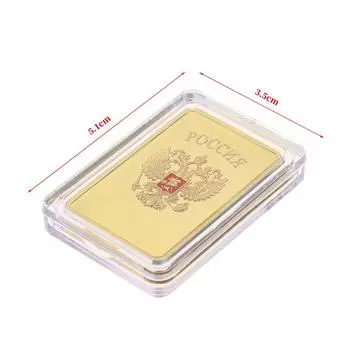 Золотой слиток Государственный герб СССР Золотая советская памятная сувенирная монета Gold