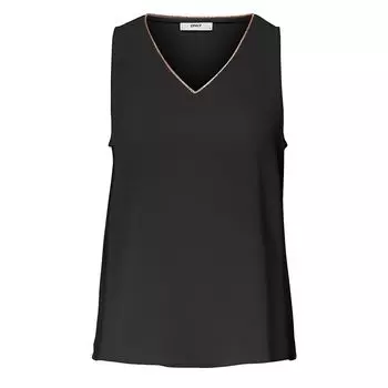 Золотой топ без рукавов с V-образным вырезом ТОЛЬКО для женщин XS чёрный