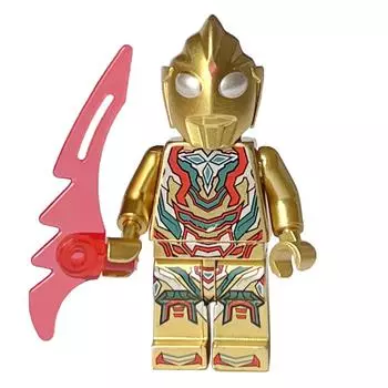 Золотой воин костюм строительный блок кукла головоломка детская сборка игрушка
