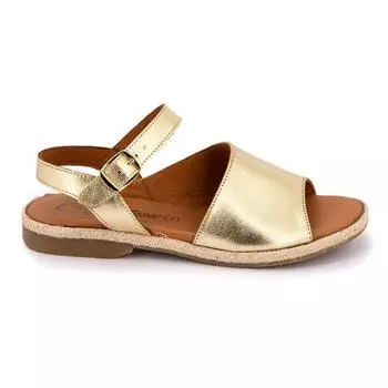Золотые босоножки на плоской подошве с пряжкой Женский CARLA TORTOSA 37 золотой