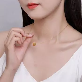 Золотые бусины кошачий глаз переводные бусины 3D твердое золото 999 чистое золото разбросанные жемчужные бусины ожерелье кулон аксессуары своими руками