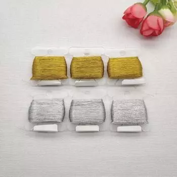 Золотые и серебряные нити вышивка крестиком своими руками аксессуары для одежды ручной работы 100 meters/piece