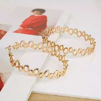 Золотые круглые большие серьги-кольца для женщин, новая форма, симпатичные, креативные, женские серьги-кольца для вечеринок, модные кольца из цинкового сплава, ТРЕНДОВЫЕ