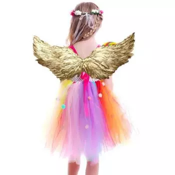 Золотые крылья ангела для взрослых и детей, карнавальные маскарадные крылья из перьев, косплей-костюм на Хэллоуин, рождественскую свадебную вечеринку, аксессуар 60cm